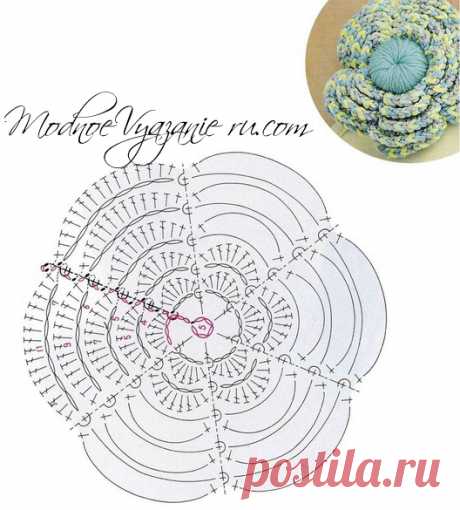 Как связать многослойный цветок крючком - Crochet Modnoe Vyazanie
