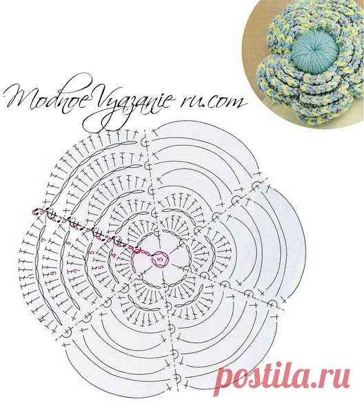 Как связать многослойный цветок крючком - Crochet Modnoe Vyazanie
