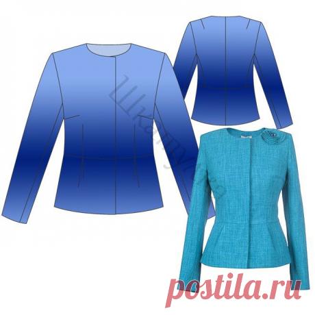 Выкройка жакета с баской | Шкатулка