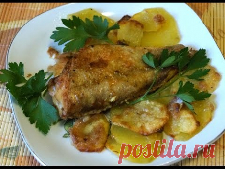 РЫБА С КАРТОШКОЙ ЗАПЕЧЕННЫЕ В АЭРОГРИЛЕ