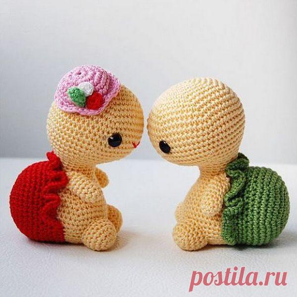 Игрушки амигуруми крючком для начинающих, мышка, черепаха, пчелка, поросенок