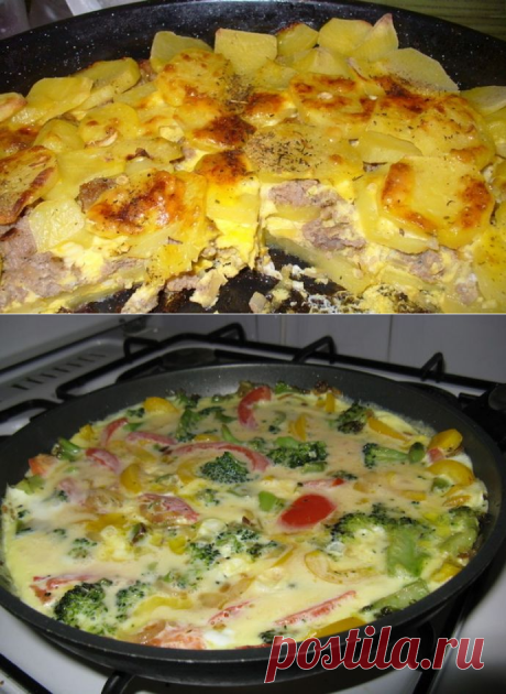 Лучшие рецепты запеканки на сковороде: без духовки, из яиц, с мясом