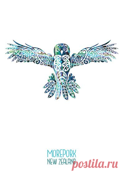 Ekara Postcard of Morepork, New Zealand by Shane Bosnich-Wood with code 003