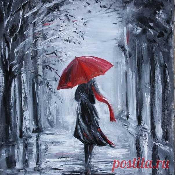 Обнимет нас  осень туманами,
Накроет нас серой тоской
И сердце, что с рваными ранами, 
Тихонько стучит под рукой... 

Страдает душа и печалится, 
Не знает что делать, как жить...
С деревьев листва осыпается,
Пытается с ветром кружить.

А серое небо все хмурится
И тучи на нем все черней.
И сыро, и мрачно на улице,
И люди как сотни теней...

Пойду, затеряюсь я в осени, 
И в серую тень превращусь.
А если вас вдруг кто- то спросит, 
Скажите - весною вернусь...

© Александра Котова.
(08.09.2019)