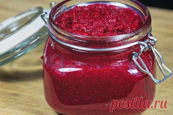 Замечательная закуска - свекла с хреном и чесноком