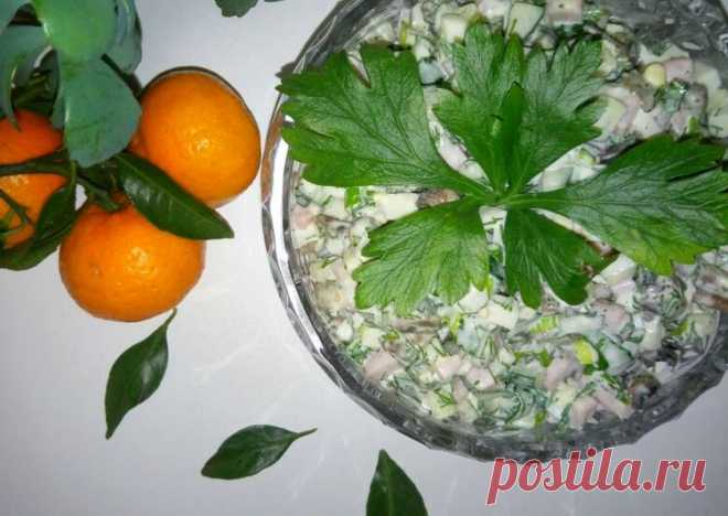 Салат с шампиньонами и ветчиной Автор рецепта Lena - Cookpad