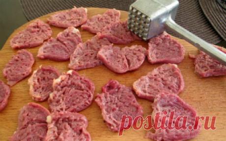 Фаршированные отбивные из куриных сердечек - Перчинка хозяюшка
