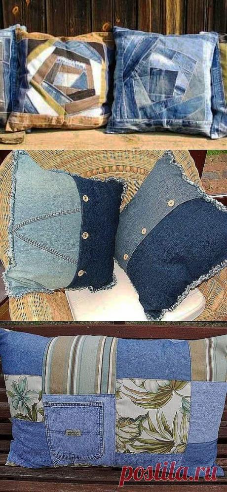 Стильные вещи из старых джинсов.
