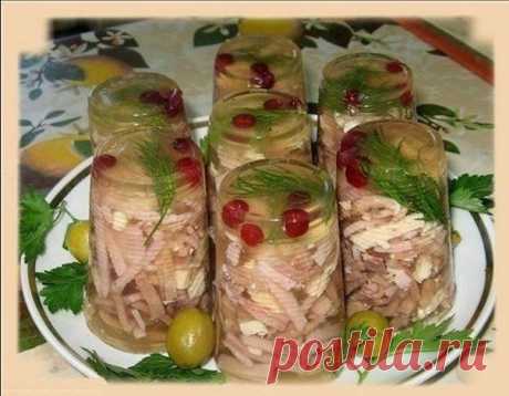 заливное в стаканчике