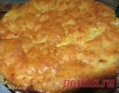 Пирог-перевертыш с курицей