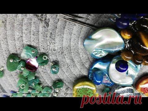 Брошь с натуральными камнями. Процесс работы.