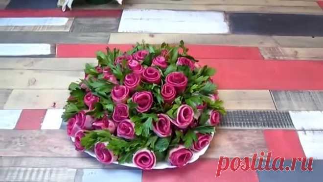 Праздничный салат букет роз! Салат на новый год 2019