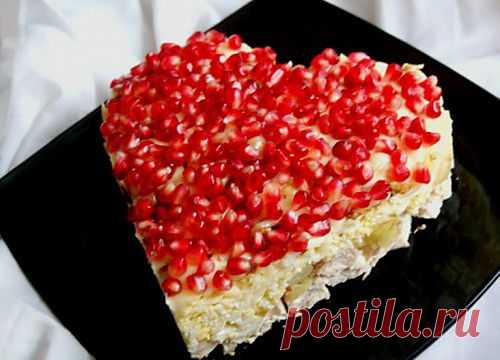 >Рецепт салата из говяжьего сердца с орехами и грибами.