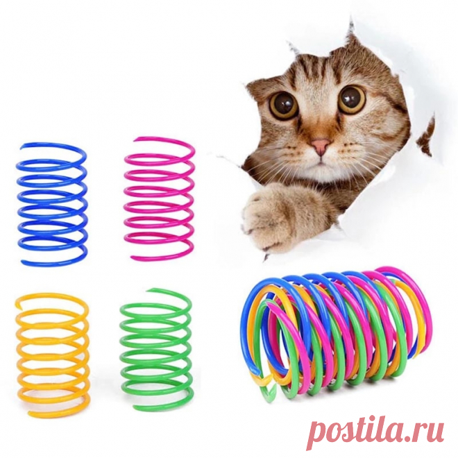 8 шт. кошка красочные пружинная игрушка творческий Пластик Гибкая Cat катушки игрушечная кошачья интерактивная игрушка Кот забавные игрушки для домашних животных пользу игрушка продукт для домашних животных|Игрушки для кошек| | АлиЭкспресс