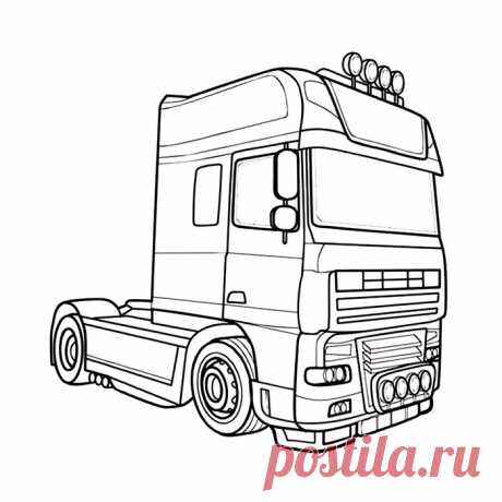 Раскраски грузовиков скачать или распечатать