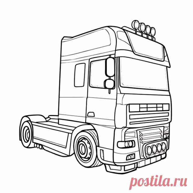 Раскраски грузовиков скачать или распечатать