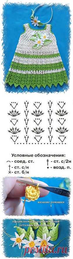 Вяжем летний наряд для девочки / Детская одежда крючком. Схемы / PassionForum - мастер-классы по рукоделию