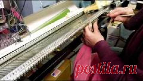 Machine Knitting Experiences: Raised Diagonal Half-Cable Trim (part 1) by Carole Wurst - YouTube