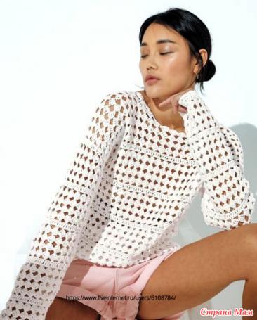 Ажурный пуловер Robyn - Все в ажуре... (вязание крючком) - Страна Мам