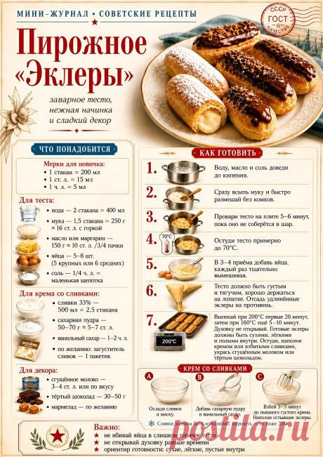 Пирожное "Эклеры"