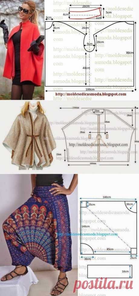 CALÇAS/CASACOS ~ Moldes Moda por Medida
