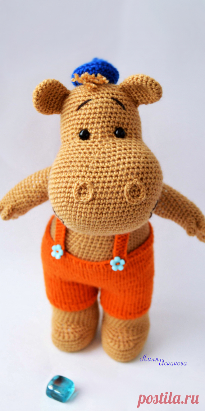 PDF Бегемотик Тима крючком. FREE crochet pattern; Аmigurumi doll patterns. Амигуруми схемы и описания на русском. Вязаные игрушки и поделки своими руками #amimore - Бегемот, бегемотик.