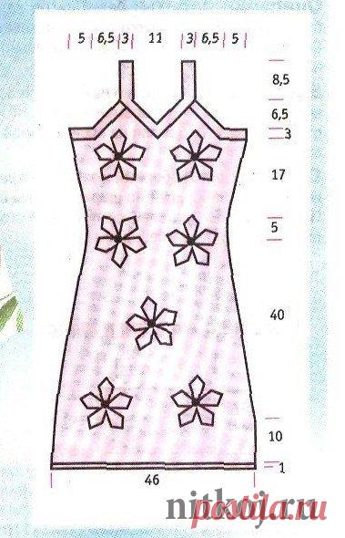 Платье крючком (журнал Клубок) » Ниткой - вязаные вещи для вашего дома, вязание крючком, вязание спицами, схемы вязания