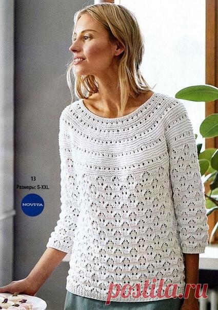 Очень красивый джемпер спицами  Похож на Розовую лопапейсу от Ольги Маннаповой 
Knitting
#вязалкиндом_джемпер_спицами