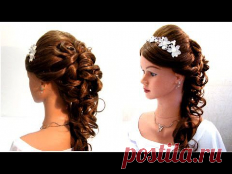 Прическа на выпускной,свадебная прическа. Wedding prom hairstyle - YouTube