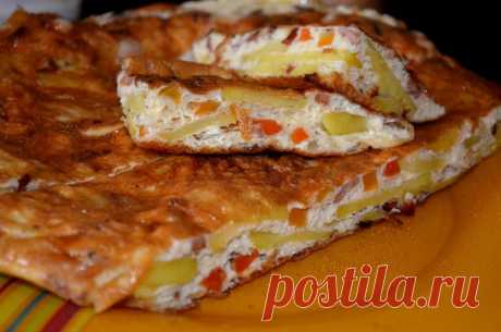 Тортилья - испанский омлет с картофелем. - пошаговый рецепт с фото - как приготовить - ингредиенты, состав, время приготовления - Дети Mail.ru