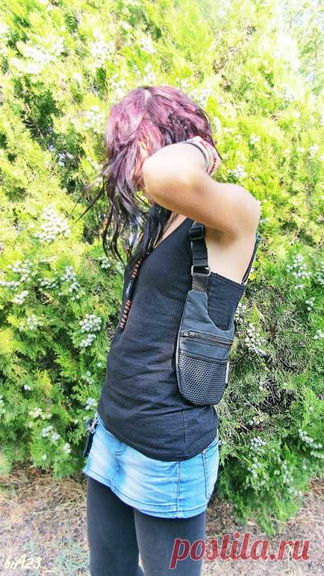 Holster bag // Denim or Cotton // Black or Brown