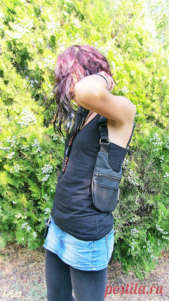 Holster bag // Denim or Cotton // Black or Brown