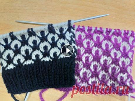 Шикарный двухцветный узор спицами. Рапорт 6 петелек и 8 рядов в высоту. Очень красивый и простой в работе. Подойдет для любых моделей исходя из вашей ...