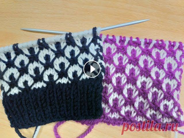 Шикарный двухцветный узор спицами. Рапорт 6 петелек и 8 рядов в высоту. Очень красивый и простой в работе. Подойдет для любых моделей исходя из вашей ...