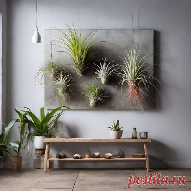 20 фото: тилландсия атмосферная в интерьере | Комнатные цветы и растения