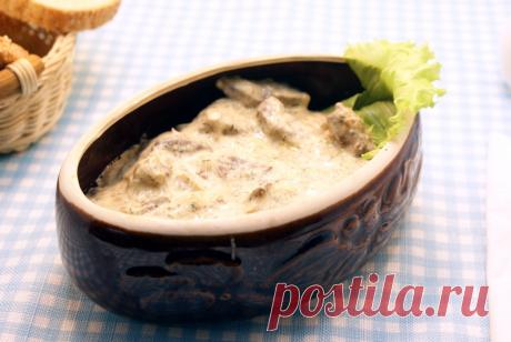 Печень по-строгановски – Рецепт с фото. Рецепты. Вторые блюда. Блюда из мяса