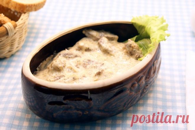 Печень по-строгановски – Рецепт с фото. Рецепты. Вторые блюда. Блюда из мяса