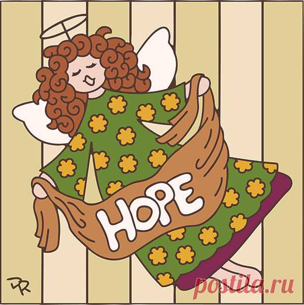 6x6 Hope Angel Decorative Art Tile - Hand N Hand Designs