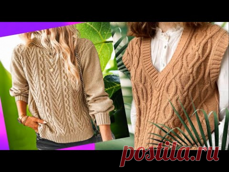 🌺Потрясающе красиво! Вязаные джемперы с моими схемами
