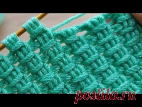 Super Easy Tunisian Crochet Knitting Model - knitting  Супер Легкая Тунисская Модель Вязания Крючком - YouTube