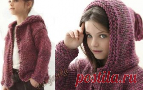 Куртка с капюшоном (д) 34*150 Phildar №5053
