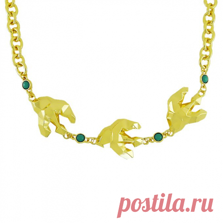 Колье &quot;Птицы&quot; MIA collection
Бренды Бижутерия 	MIA collection
Материал 	Акрил, Под золото