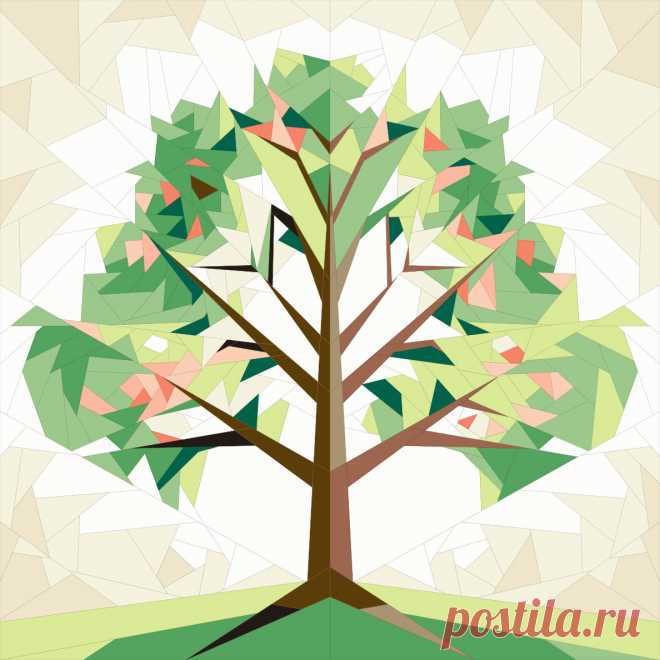 spring-tree-modern-quilt-pattern.jpg (1188×1188)