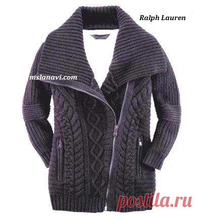 Вязаный жакет для девушки от Ralph Lauren | Вяжем с Лана Ви Вязаный жакет для девушки от Ralph Lauren — модель с асимметричной молнией и высоким воротником. Жакет продается в интернет-бутике известного бренда и стоит 225 долларов. Связан из чистой шерсти, дополнен ребристыми вставками на рукавах и боковыми карманами на молниях. Если выполнить застежку на другую сторону, уверена, и для мальчиков он будет в самый раз. Данная модель представлена в возрастной группе от […]