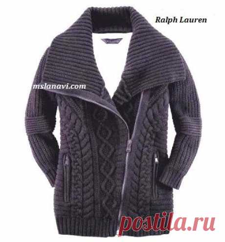 Вязаный жакет для девушки от Ralph Lauren | Вяжем с Лана Ви Вязаный жакет для девушки от Ralph Lauren — модель с асимметричной молнией и высоким воротником. Жакет продается в интернет-бутике известного бренда и стоит 225 долларов. Связан из чистой шерсти, дополнен ребристыми вставками на рукавах и боковыми карманами на молниях. Если выполнить застежку на другую сторону, уверена, и для мальчиков он будет в самый раз. Данная модель представлена в возрастной группе от […]