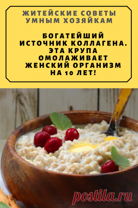 Богатейший источник коллагена. Эта крупа омолаживает женский организм на 10 лет! | Житейские Советы