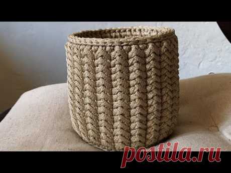 УНИКАЛЬНЫЙ УЗОР ДЛЯ КОРЗИНЫ. плотный узор крючком | SHODDI crochet basket