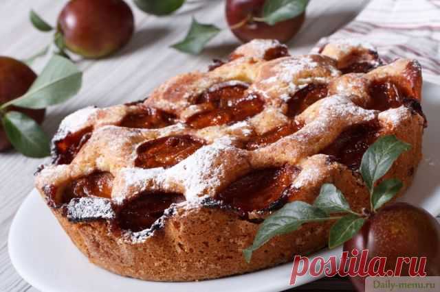 Пирог сливовый - Рецепты пользователя Худышка - Daily-menu.ru