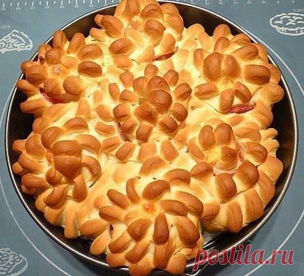 ПИРОГ «ЦВЕТЫ» С БЕКОНОМ И СЫРОМ | Самые вкусные кулинарные рецепты
