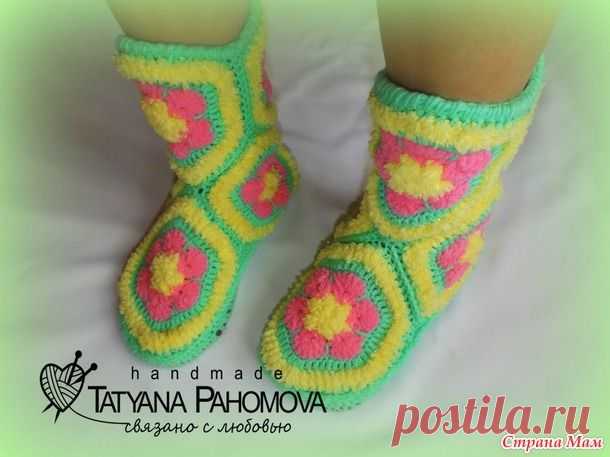 Домашние сапожки, чтоб не замерзли ножки... - Вязание - Страна Мам